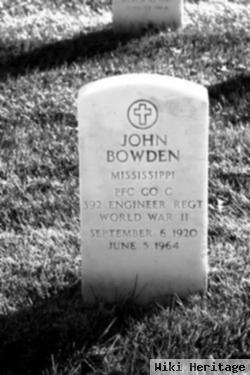 Pfc John Bowden