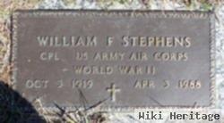 William F Stephens, Sr