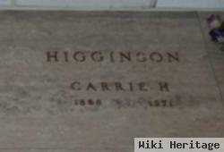 Carrie H Higginson