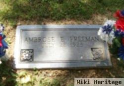 Ambrose E Freeman