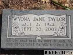 Wyona Jane Roberts Taylor