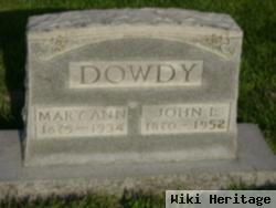 Mary Ann Thrower Dowdy