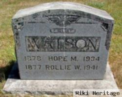 Rollie W Watson