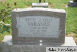 Betty J. Reed Vakanas