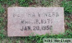 Bertha V Webb