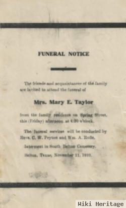 Mary Eleanor Richards Taylor