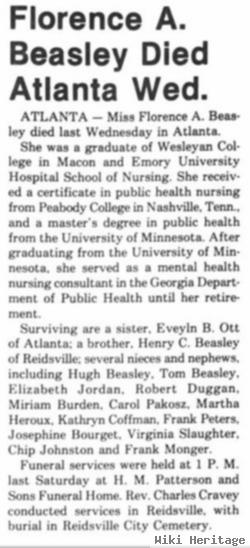 Florence "flossie" Beasley