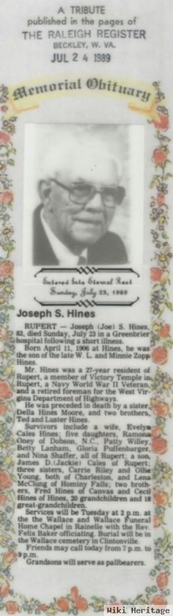 Joseph Stetson "joe" Hines