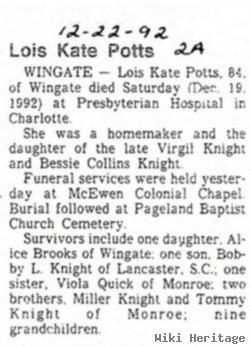 Lois Kate Knight Potts