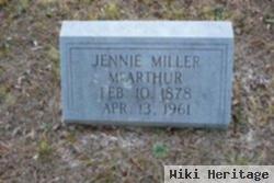 Jennie Mae Miller Mcarthur