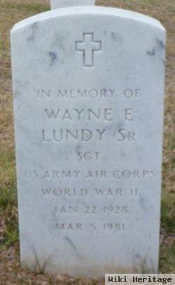 Wayne E Lundy, Sr