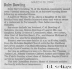 Ruby Mae Perry Dowling