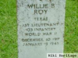 Lieut Willie B Roy