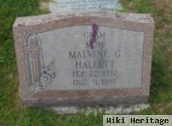 Malvine G Hallett