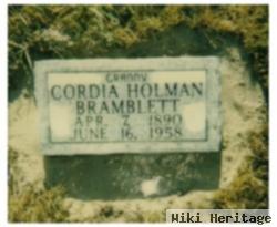 Cordia Maryelizabeth Holman Bramblett