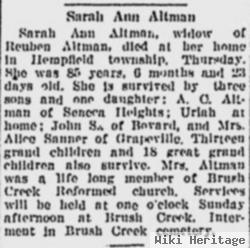 Sarah A. Kuhns Altman