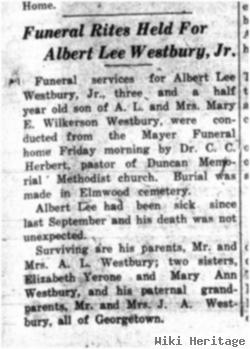 Albert Lee Westbury, Jr