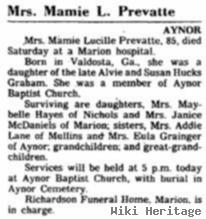 Mamie Lucille Graham Prevatte