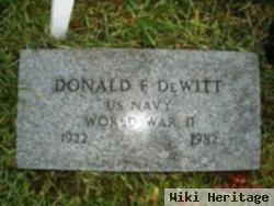 Donald F Dewitt