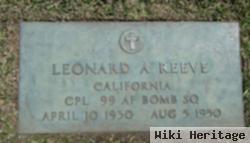 Pfc Leonard Andrew Reeve