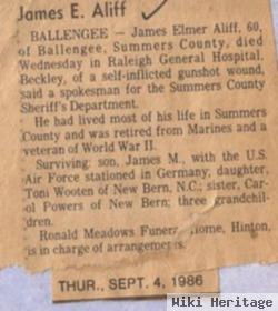 Sgt James Elmer Aliff