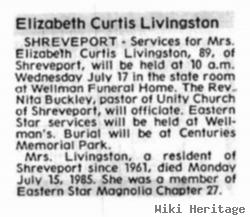 Elizabeth Curtis Livingston