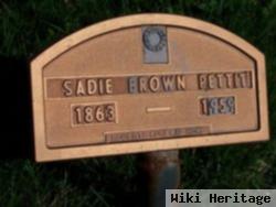 Sarah Jane "sadie" Brown Pettit