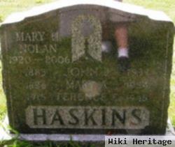 Mary Helena "mamie" Haskins Nolan