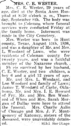 Emma E. Woodard Wester