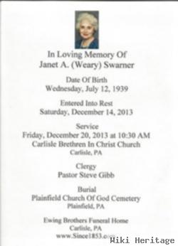 Janet A. Weary Swarner