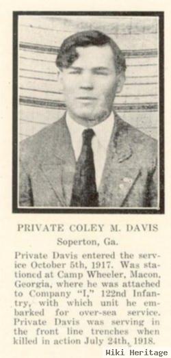 Coley M Davis