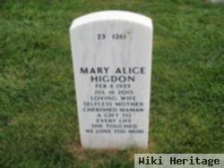 Mary Alice Willett Higdon