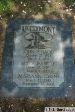 John F "jack" Mcclymont