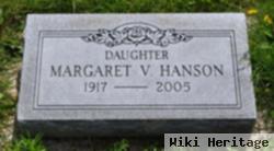 Margaret V Sahr Hanson