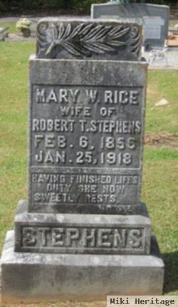 Mary W. Rice Stephens