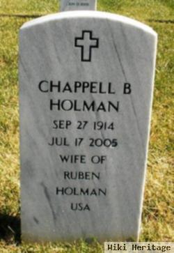Chappell B Holman