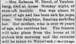 Rebecca W. Devol