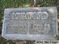 Ona M. Palmer Mumford