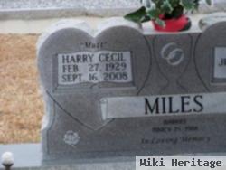 Rev Harry Cecil "mutt" Miles