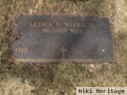 Letha F. Wierson