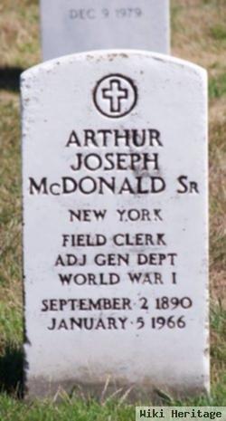 Arthur Joseph Mcdonald, Sr