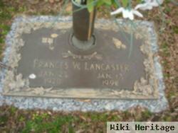 Frances W Lancaster