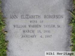 Ann Elizabeth "betty" Roberson Taylor