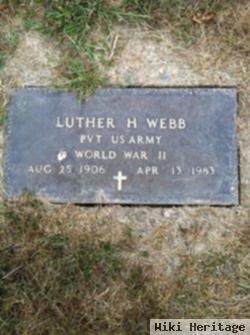 Luther H Webb