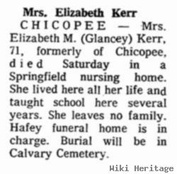 Mrs Elizabeth M. Glancy Kerr