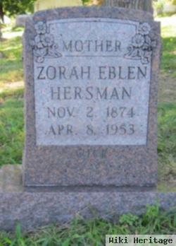 Zorah J Howard Eblen/hersman