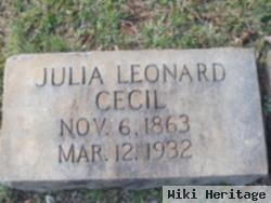 Julia Leonard Cecil