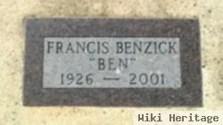 Francis E "ben" Benzick