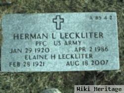 Pfc Herman Leo Leckliter