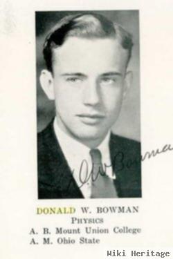 Donald Whitney Bowman